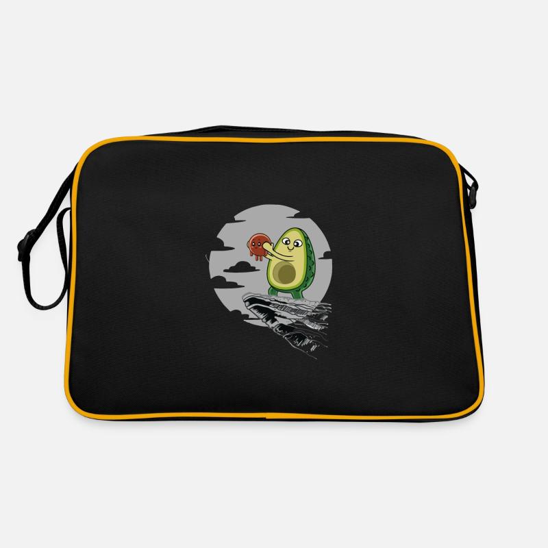 Avocado der König der Löwen - Retro Tasche - Schwarz/Gold