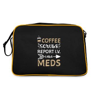 Rapport sur les gommages au café I.V. Labs Meds - Sac Retro - noir/or - Dos