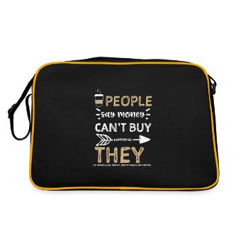Les gens disent que l’argent ne peut pas acheter du bonheur... - Sac Retro - noir/or - Dos