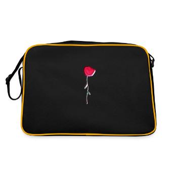 rose shiny symbol flower plant - Retro Bag - black/gold - Back