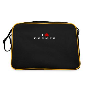 Je déteste Docker - Sac Retro - noir/or - Dos