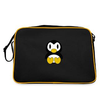 mignon pingouin pingouins pingouin poussin oiseau maternelle - Sac Retro - noir/or - Dos