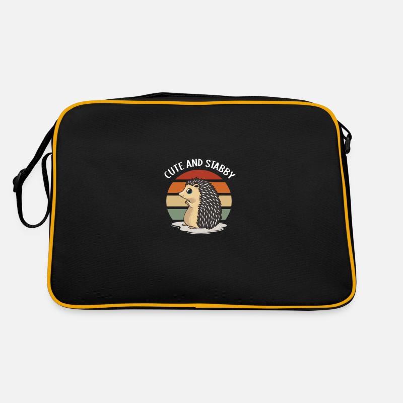 Lustiger Igel Spruch Retro Tasche