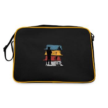 Angler Fischer Tshirt Naturbursche - Retro Bag - black/gold - Back