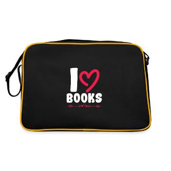 J’adore les livres - Sac Retro - noir/or - Dos