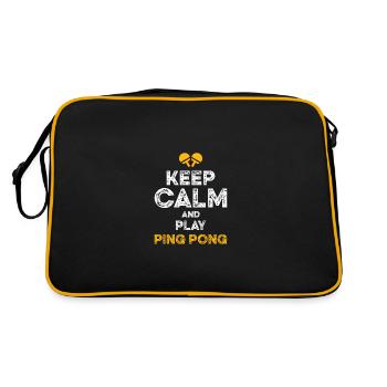 garder le ping-pong calme - Sac Retro - noir/or - Dos