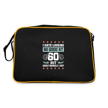 60 years old birthday - Retro Bag - black/gold - Back