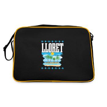 Lloret De Mar - Retro Tasche - Schwarz/Gold - Hinten