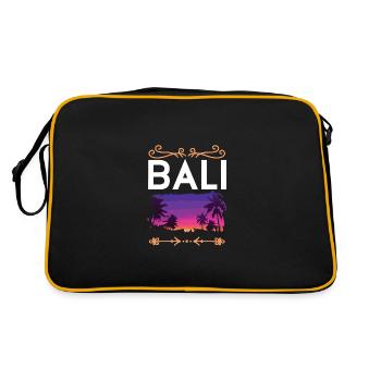 Bali - Retro Tasche - Schwarz/Gold - Hinten