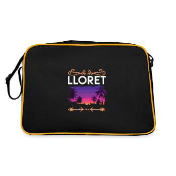Lloret De Mar - Retro Tasche - Schwarz/Gold - Hinten