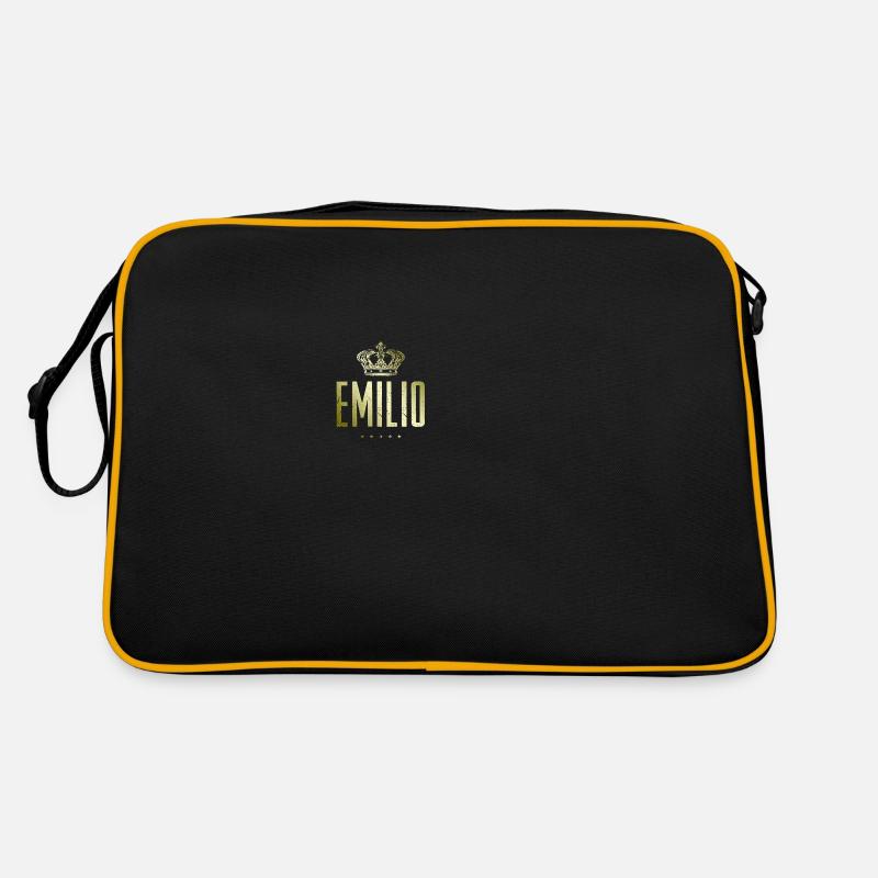 Emilio - Retro Tasche - Schwarz/Gold