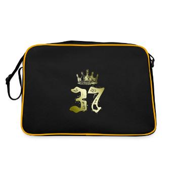 37 Number crown - Retro Bag - black/gold - Back