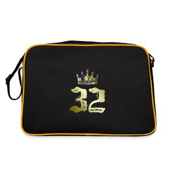 32 Number crown - Retro Bag - black/gold - Back