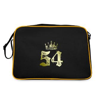 54 Number crown - Retro Bag - black/gold - Back