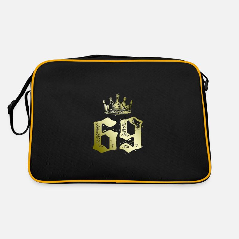 69 Zahl Krone Retro Tasche