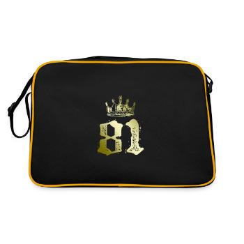 81 Number crown - Retro Bag - black/gold - Back