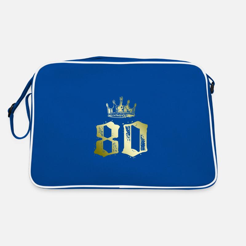 80 Zahl Krone Retro Tasche