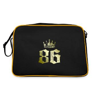 86 Couronne numérique - Sac Retro - noir/or - Dos