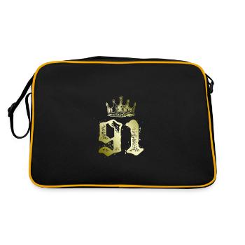 91 Number crown - Retro Bag - black/gold - Back