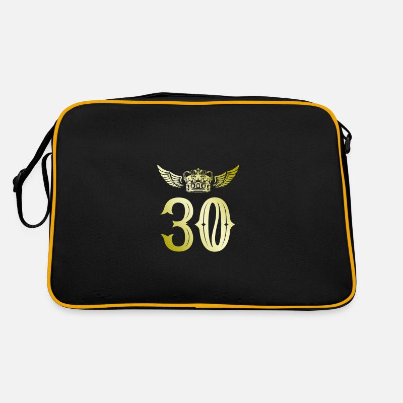 30 Zahl Krone Retro Tasche