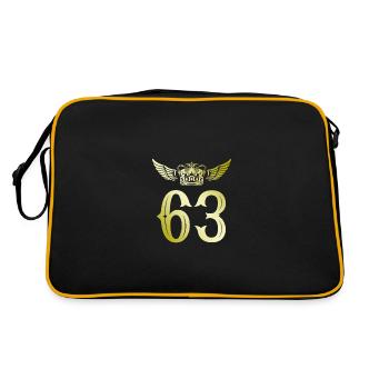63 Number crown - Retro Bag - black/gold - Back