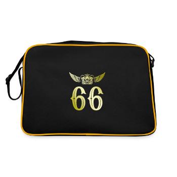 66 Number crown - Retro Bag - black/gold - Back