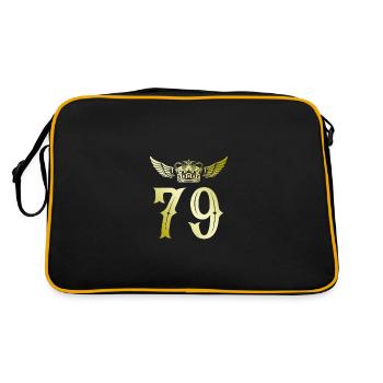 79 Number crown - Retro Bag - black/gold - Back