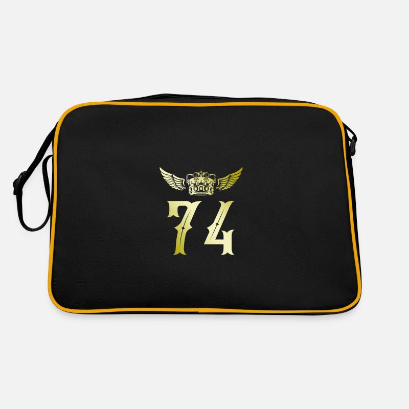 74 Zahl Krone Retro Tasche