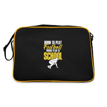 né au football - Sac Retro - noir/or - Dos