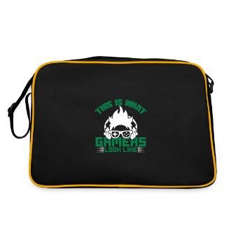 gamer look like - Retro Bag - black/gold - Back