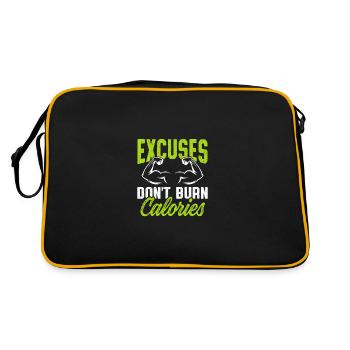 burn calories fitness - Retro Bag - black/gold - Back