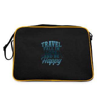 amour voyage être heureux - Sac Retro - noir/or - Dos