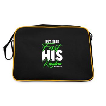 seek his kingdom bible - Retro Bag - black/gold - Back