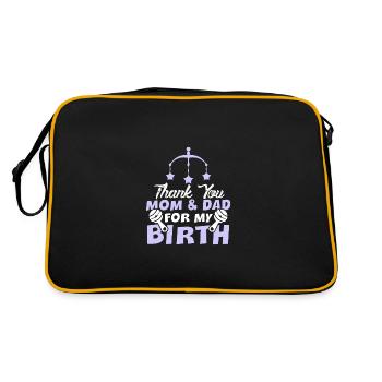 merci maman papa bébé - Sac Retro - noir/or - Dos