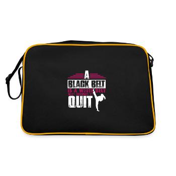 black belt Taekwondo - Retro Bag - black/gold - Back