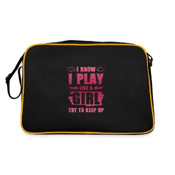 fille fille football - Sac Retro - noir/or - Dos