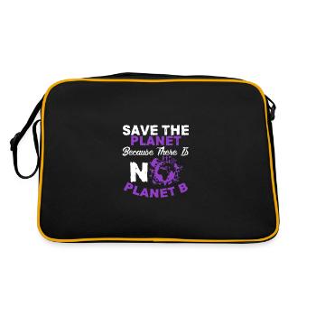 protection de l’environnement planète b - Sac Retro - noir/or - Dos