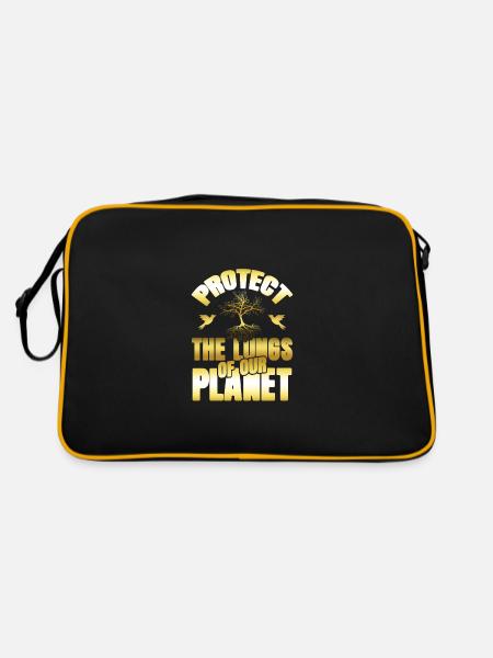 nature conservation environmental protection - Retro Bag - black/gold - Back