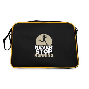 ne jamais arrêter de courir - Sac Retro - noir/or - Dos