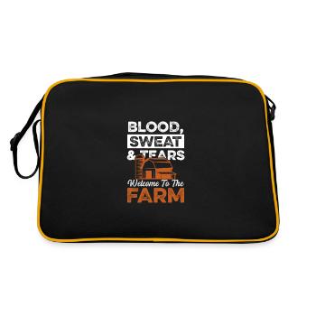 sang sueur larmes agriculteur - Sac Retro - noir/or - Dos