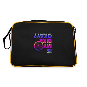 bicycle slogan - Retro Bag - black/gold - Back