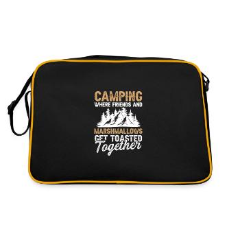camping marshmallows - Retro Bag - black/gold - Back