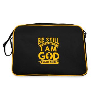 Je suis ton Dieu psaume - Sac Retro - noir/or - Dos
