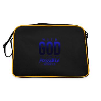 tout est possible avec Dieu - Sac Retro - noir/or - Dos