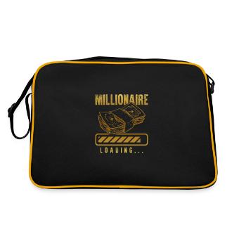 millionär loading - Retro Tasche - Schwarz/Gold - Hinten