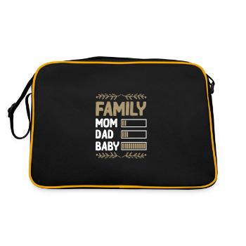 famille maman papa - Sac Retro - noir/or - Dos