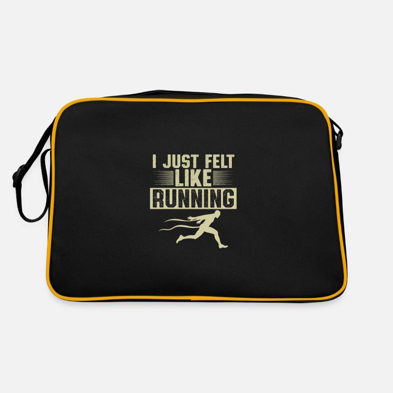 running spruch Retro Tasche