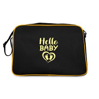 hello baby - Retro Tasche - Schwarz/Gold - Hinten