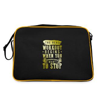 workout fitness - Retro Bag - black/gold - Back