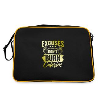 burn calories fitness - Retro Bag - black/gold - Back